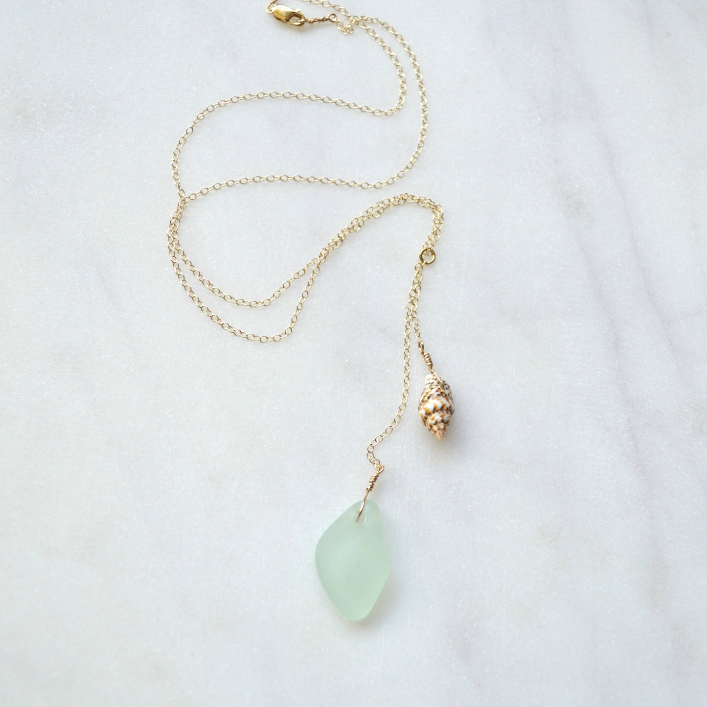 Sea Glass Shell Necklace