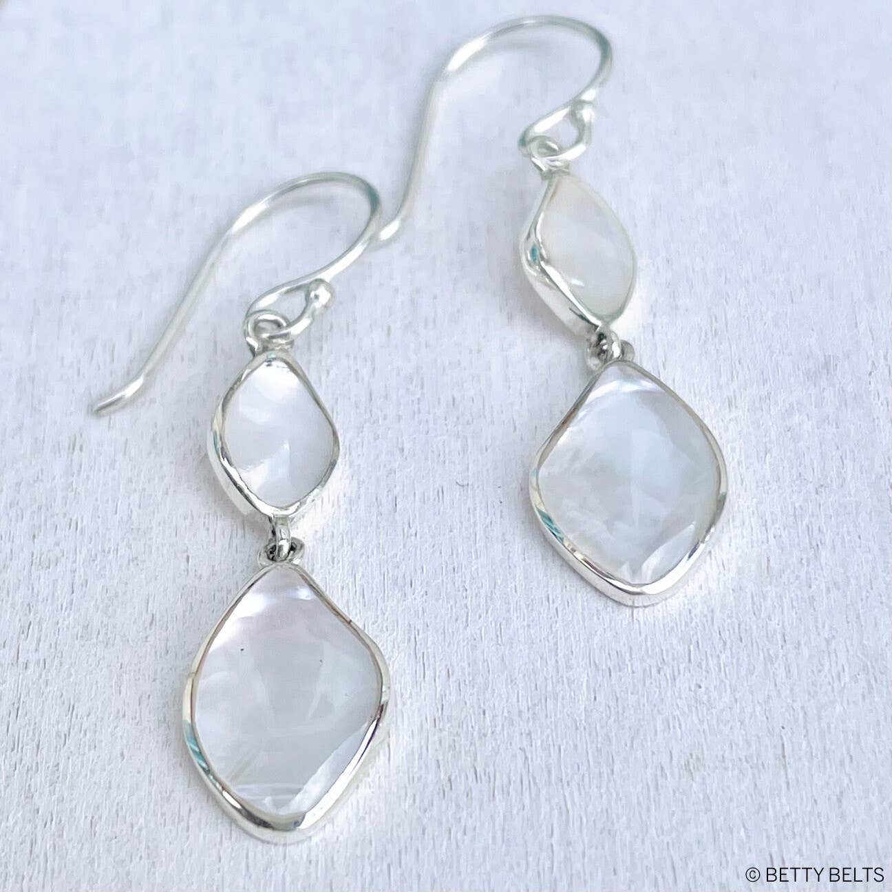 Pebble Double Drop Earrings