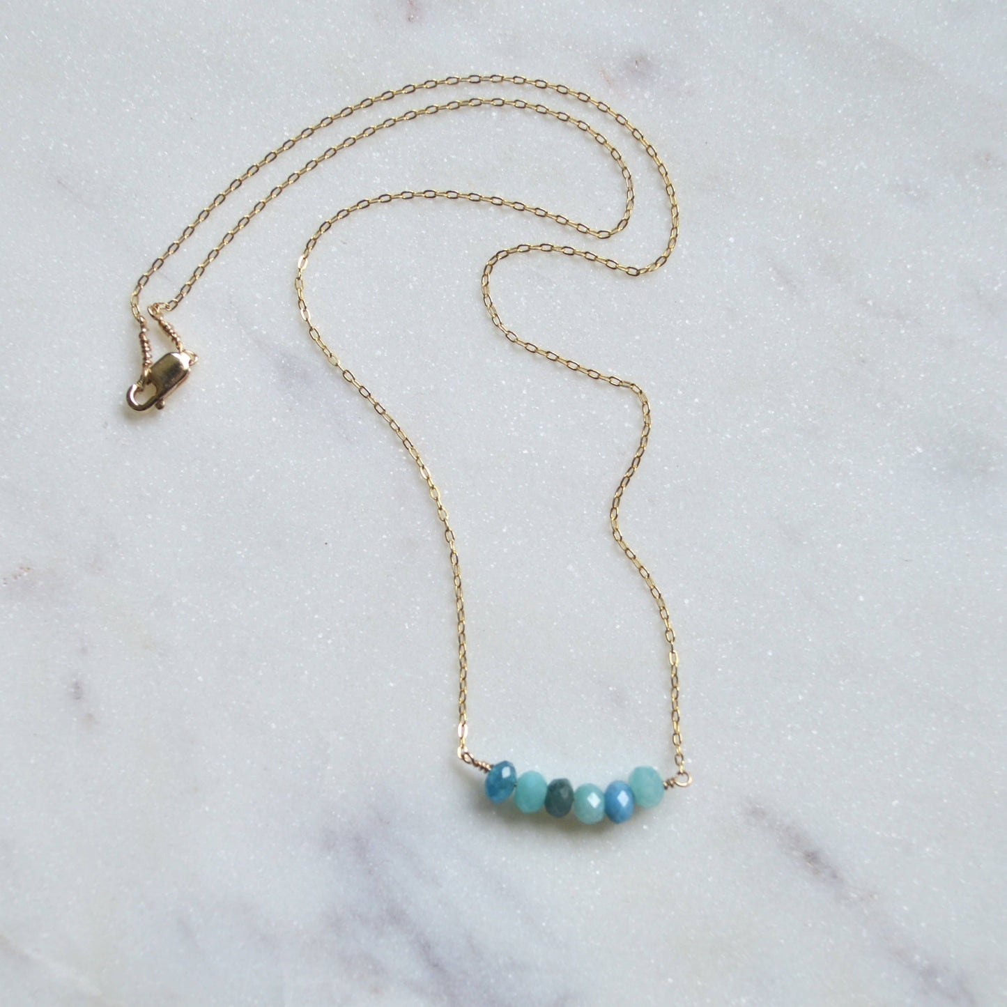 Amazonite and Apatite Beaded Necklace