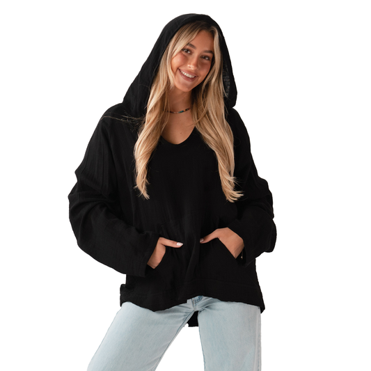 Black Baja Pullover