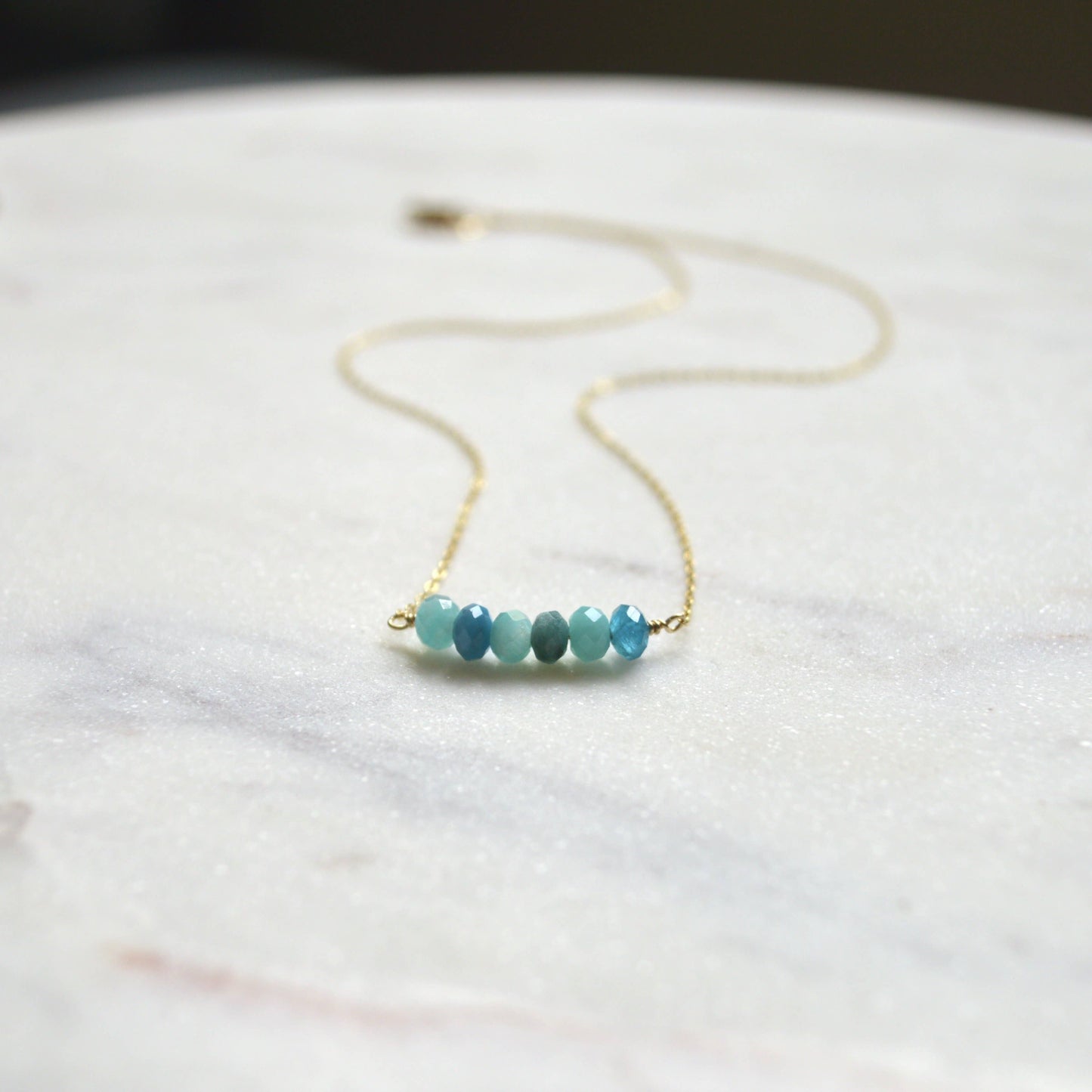 Amazonite and Apatite Beaded Necklace