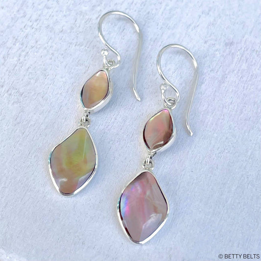 Pebble Double Drop Earrings