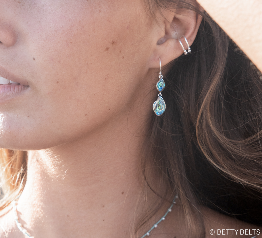 Pebble Double Drop Earrings