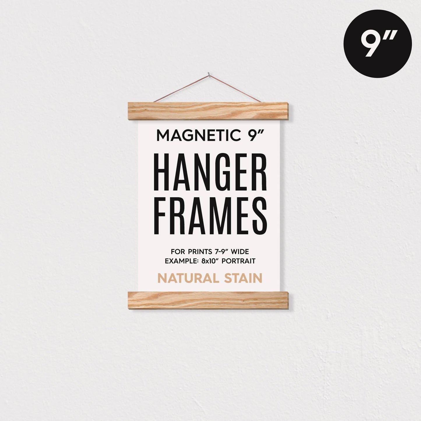 9" MAGNETIC Poster Hanger Frame for 8x10" Portrait Prints