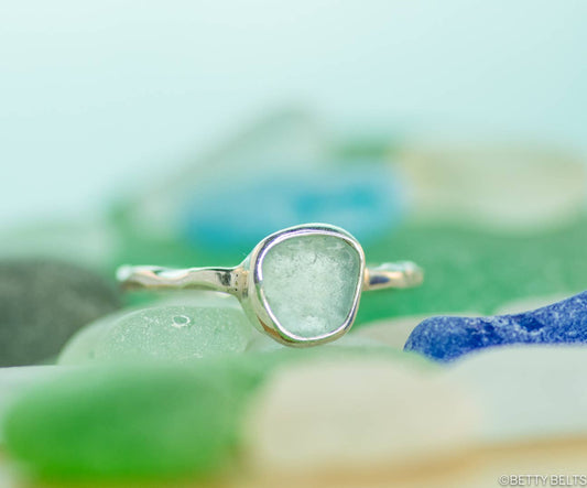 Betty Micro Genuine Sea Glass Ring