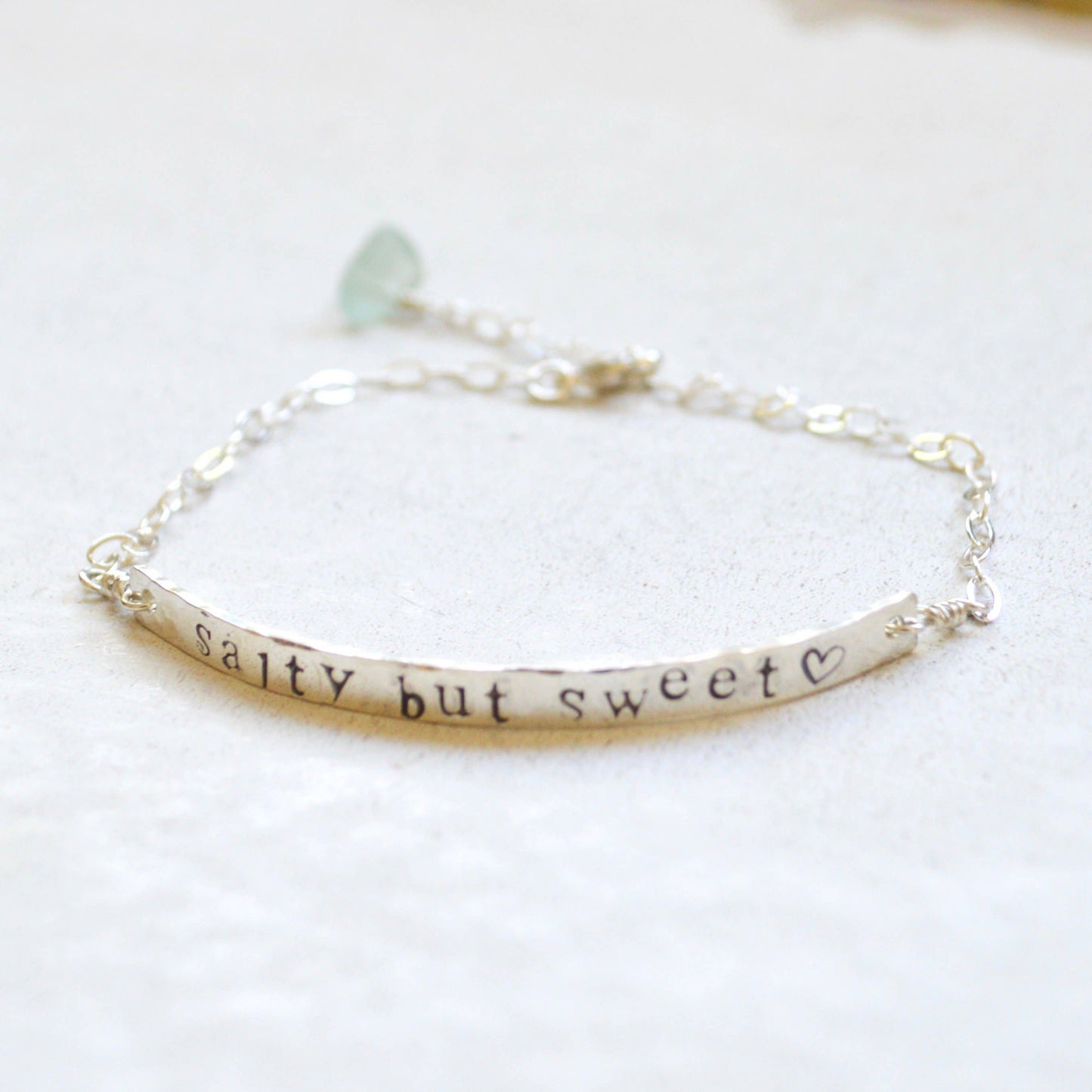 Salty But Sweet Sterling Bar Bracelet