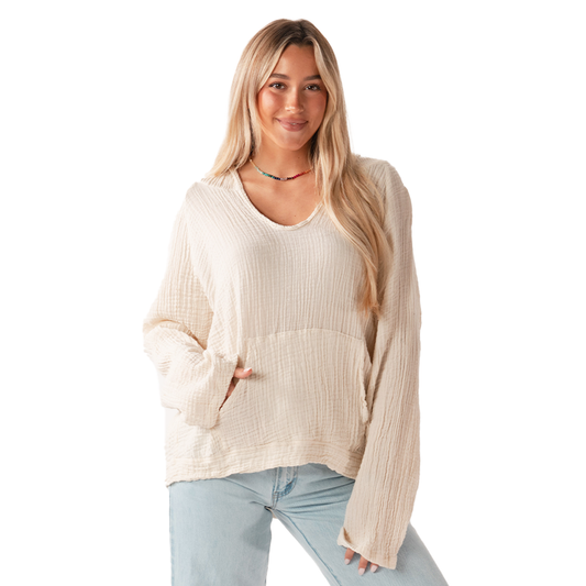 Baja Pullover in Cream