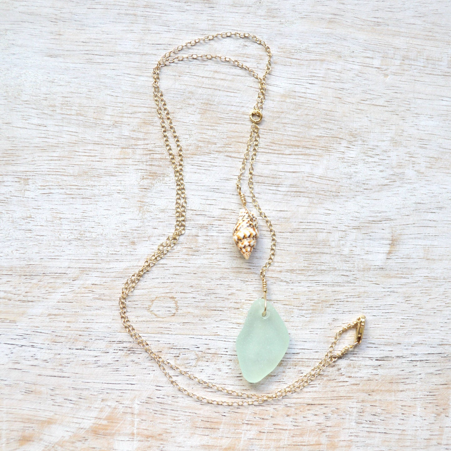 Sea Glass Shell Necklace