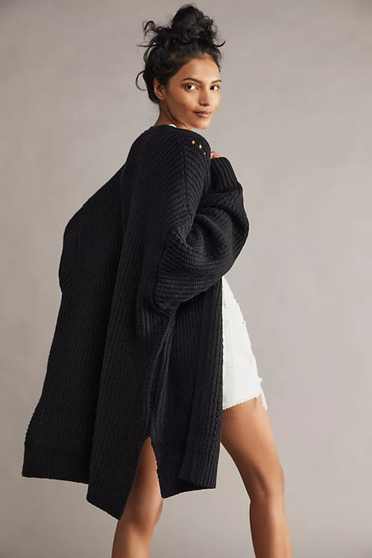 Free People Nightingale Cardigan in Black