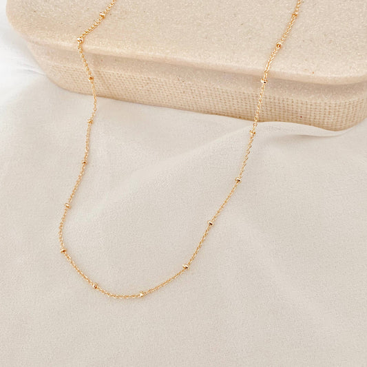 Dainty Beaded Chain Necklace