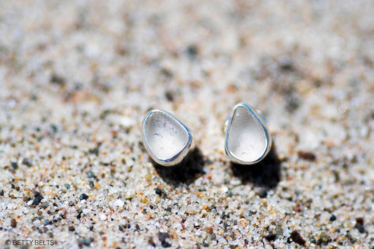 Genuine Sea Glass Earrings (Studs)