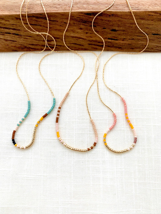 Thin Beaded Necklace