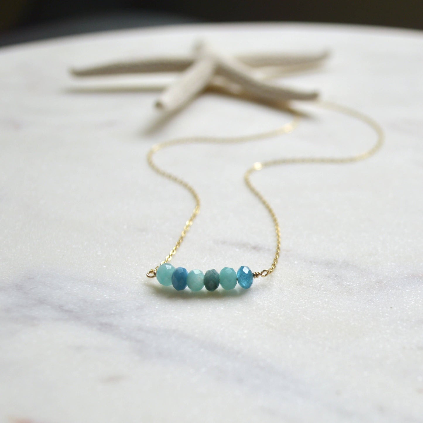 Amazonite and Apatite Beaded Necklace