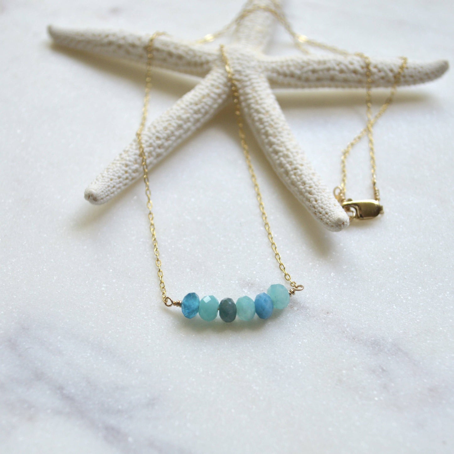 Amazonite and Apatite Beaded Necklace