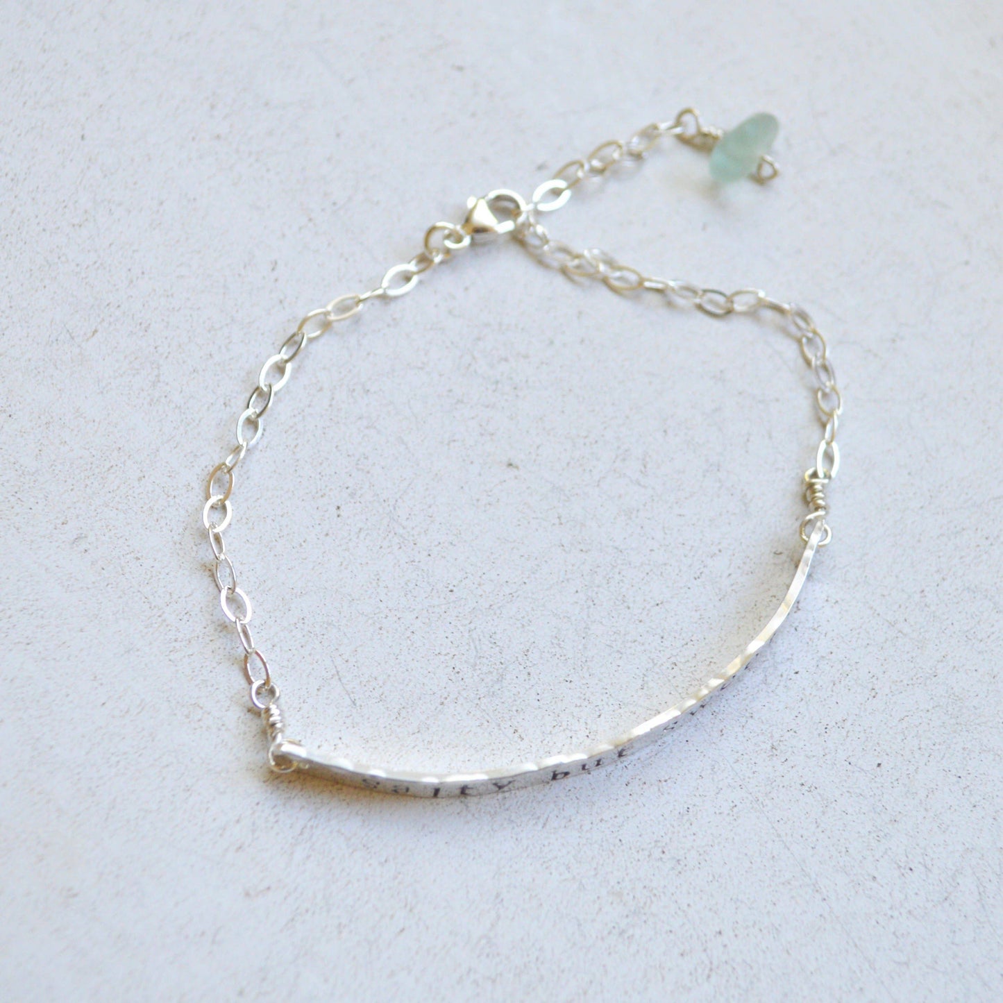 Salty But Sweet Sterling Bar Bracelet