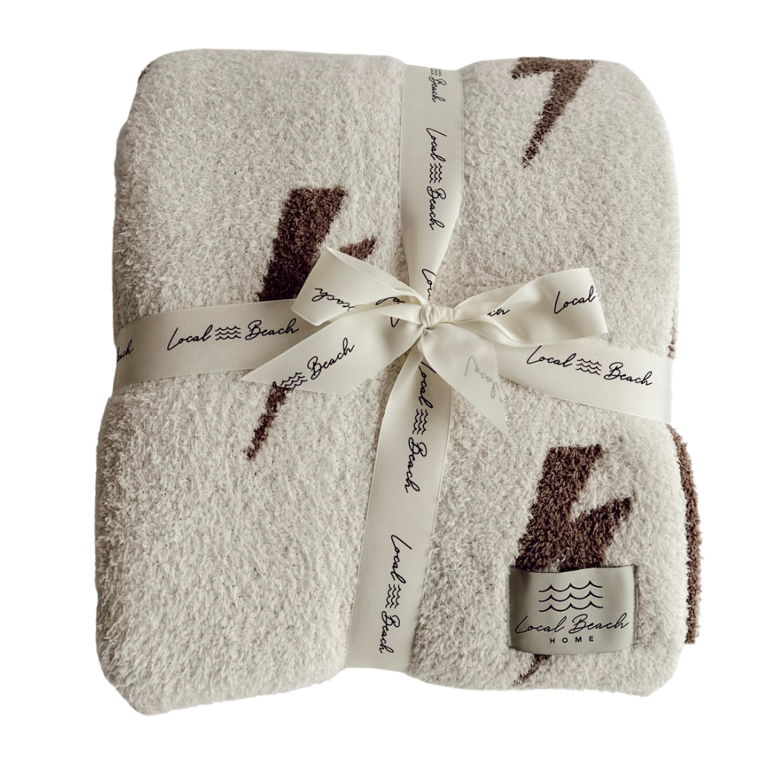 Lightning Bolt Luxe Home Blanket