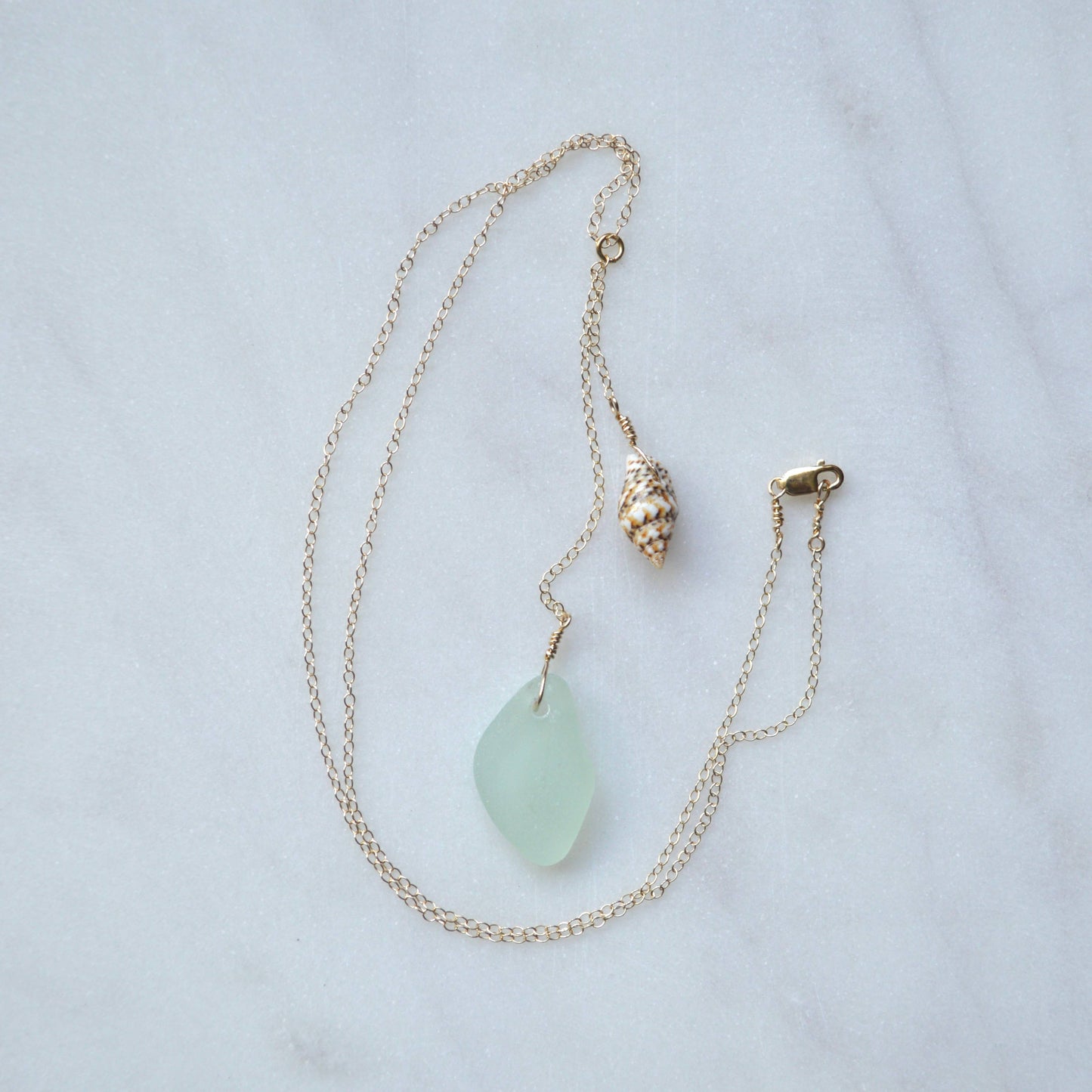 Sea Glass Shell Necklace